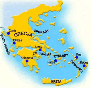 Mapa Grecji